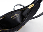 Prada ReNylon Black Mini Arque Two Way Crescent Bag
