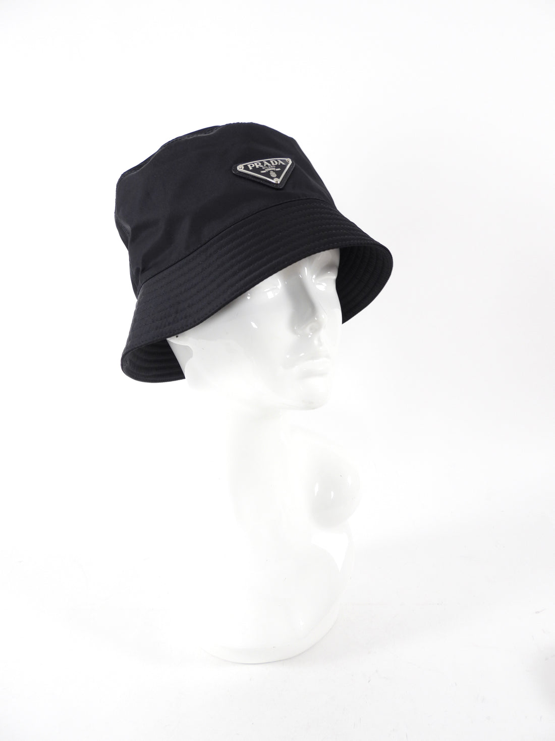 Prada Black Re Nylon Bucket Hat - M