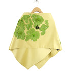 Prada SS2013 Yellow and Green Silk Satin Sequin Beaded Wrap Top