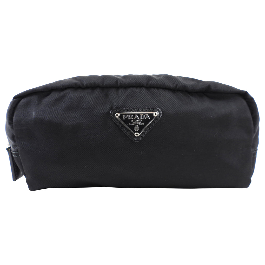 Prada Black Nylon Cosmetic Zip Pouch