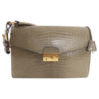 Prada Taupe Crocodile Exotic Sound Bag