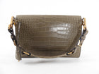 Prada Taupe Crocodile Exotic Sound Bag