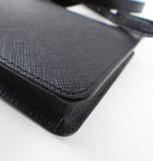 Prada Black Saffiano Leather Phone Pouch