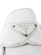 Prada White Pointed Monolith Platform Loafers - 38