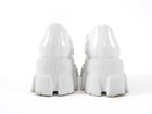 Prada White Pointed Monolith Platform Loafers - 38