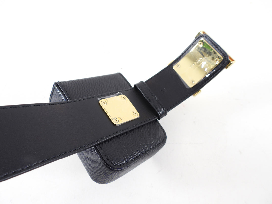 Prada Black Saffiano Pouch Bracelet - Aipod Holder