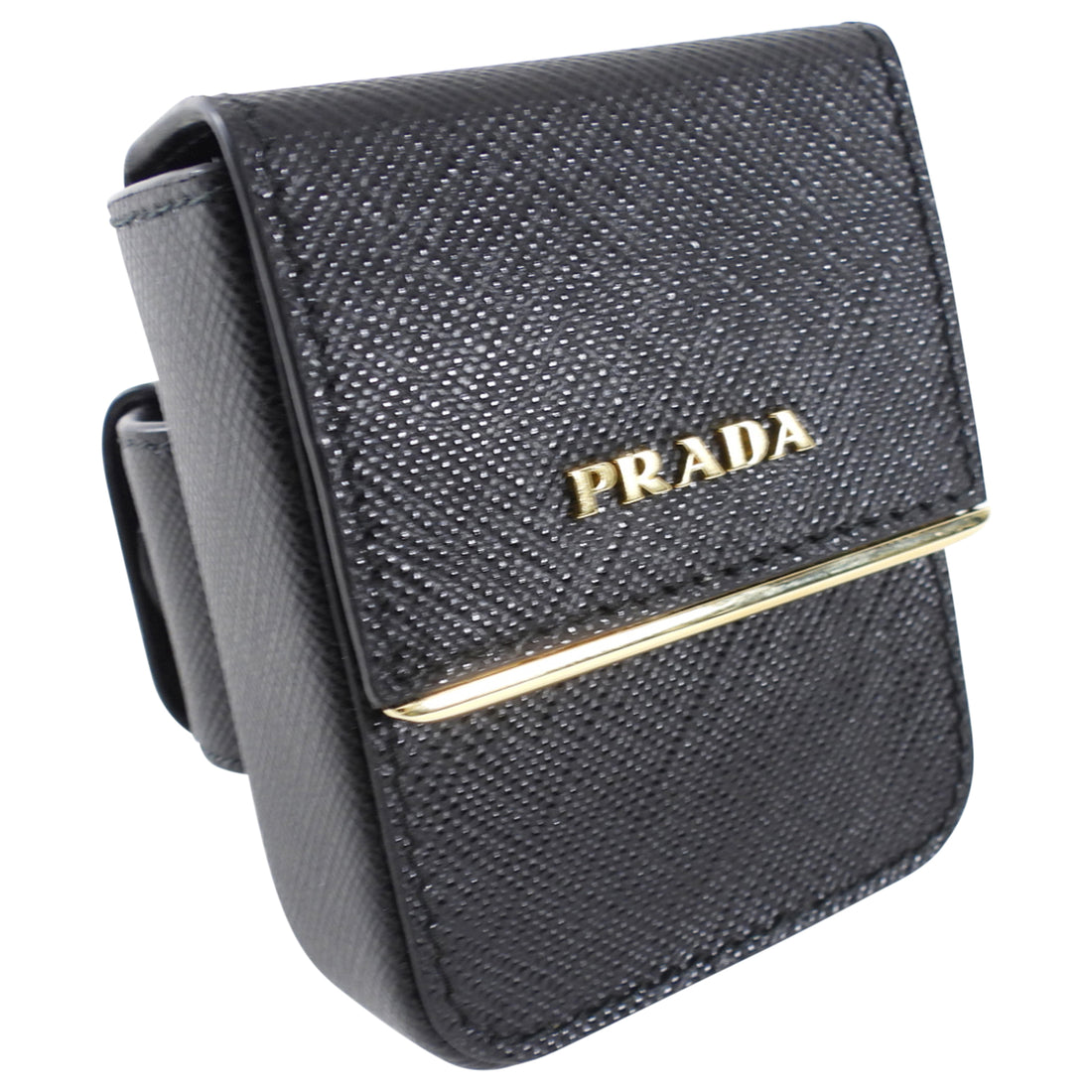 Prada Black Saffiano Pouch Bracelet - Aipod Holder