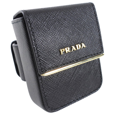 Prada Black Saffiano Pouch Bracelet - Aipod Holder