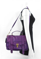 Proenza Schouler PS1 Purple Leather Satchel Messenger Bag