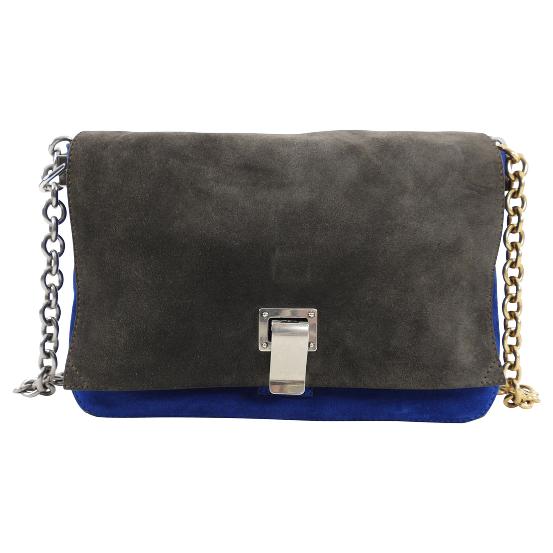 Proenza Schouler Tricolor Suede Chain Shoulder Bag