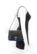 Proenza Schouler Tricolor Suede Chain Shoulder Bag