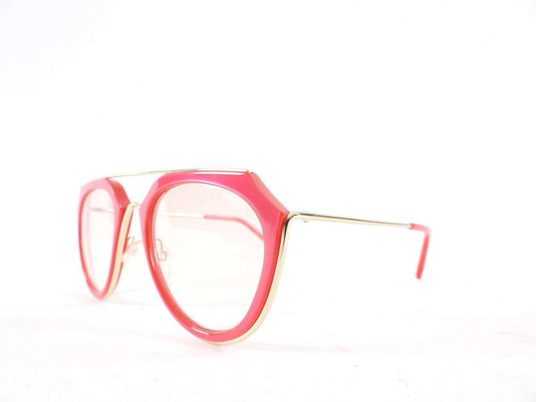 Emilio Pucci Pink Clear Frame Sunglasses