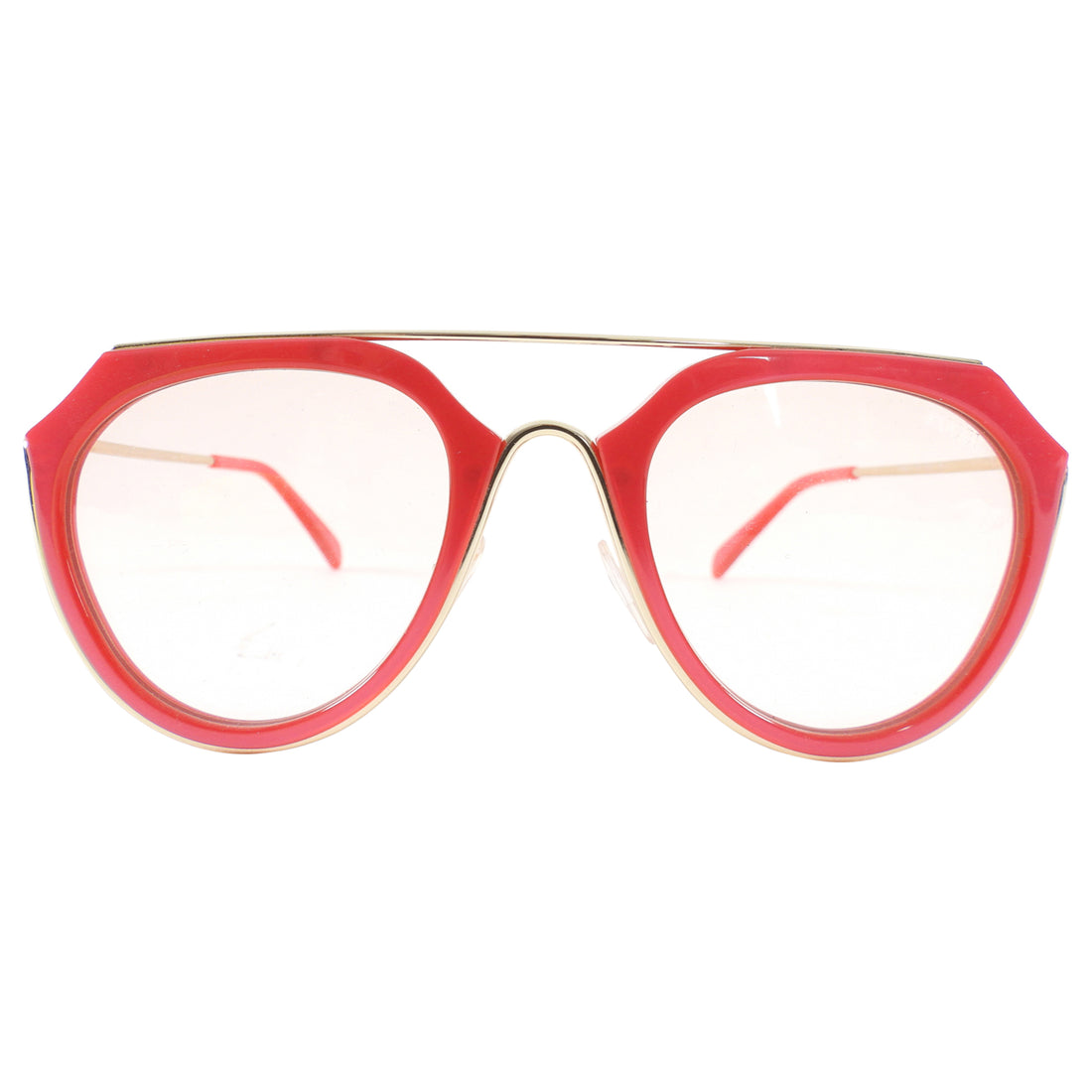 Emilio Pucci Pink Clear Frame Sunglasses
