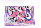 Emilio Pucci Wool / Silk Geometric Purple and Pink Pareo Shawl Scarf