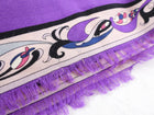 Emilio Pucci Wool / Silk Geometric Purple and Pink Pareo Shawl Scarf