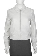 R13 White Lambskin Berlin Leather Jacket - M