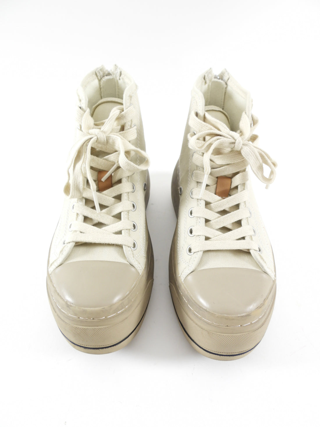 R13 Beige Kurt High Top Platform Sneakers - 37 / 7