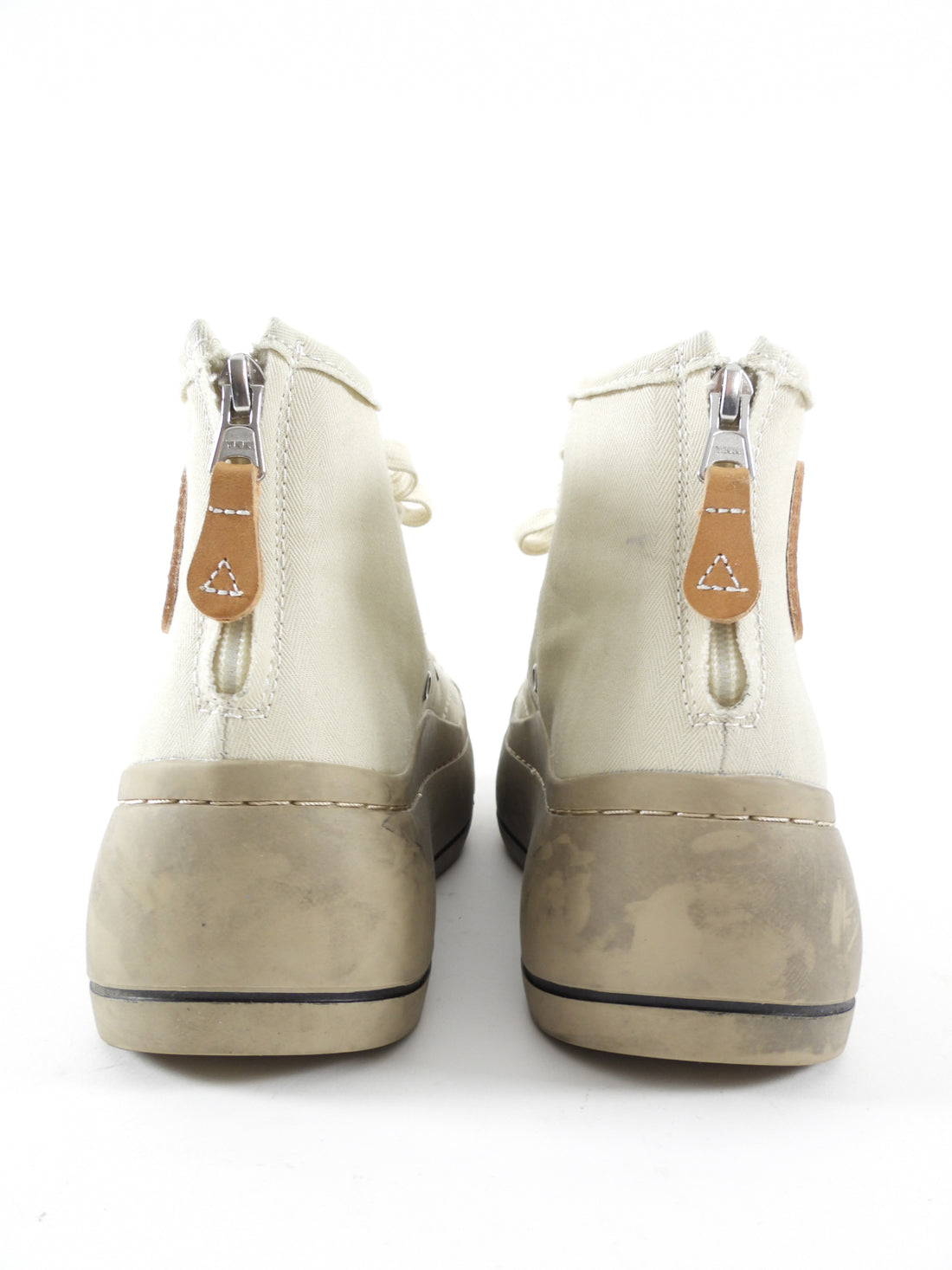 R13 Beige Kurt High Top Platform Sneakers - 37 / 7