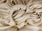 Rabanne Light Beige Pierce Jersey Long Wrap Gown - 38 FR