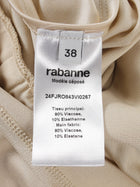 Rabanne Light Beige Pierce Jersey Long Wrap Gown - 38 FR