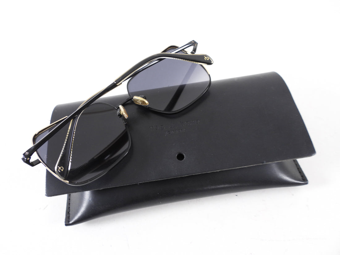 Rag & Bone Black Square Wire Frame Sunglasses