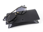 Rag & Bone Black Square Wire Frame Sunglasses