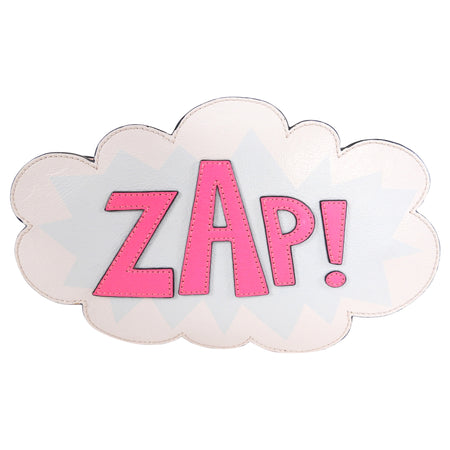 Rebecca Minkoff Neon Pink Zap Cartoon Clutch / Crossbody Bag