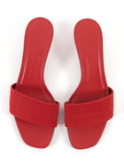 Loulou de Saison Red Sarafina Kitten Mule Heel Sandals - 37