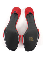 Loulou de Saison Red Sarafina Kitten Mule Heel Sandals - 37