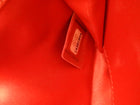 Chanel Red Lambskin Quilted Leather East West Accordion Wallet on Chain Bag