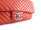 Chanel Red Leather Quilted Medium Crossing Flap Bag