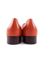 Gucci Marmont Rust Leather Block Heel Loafers - 37.5