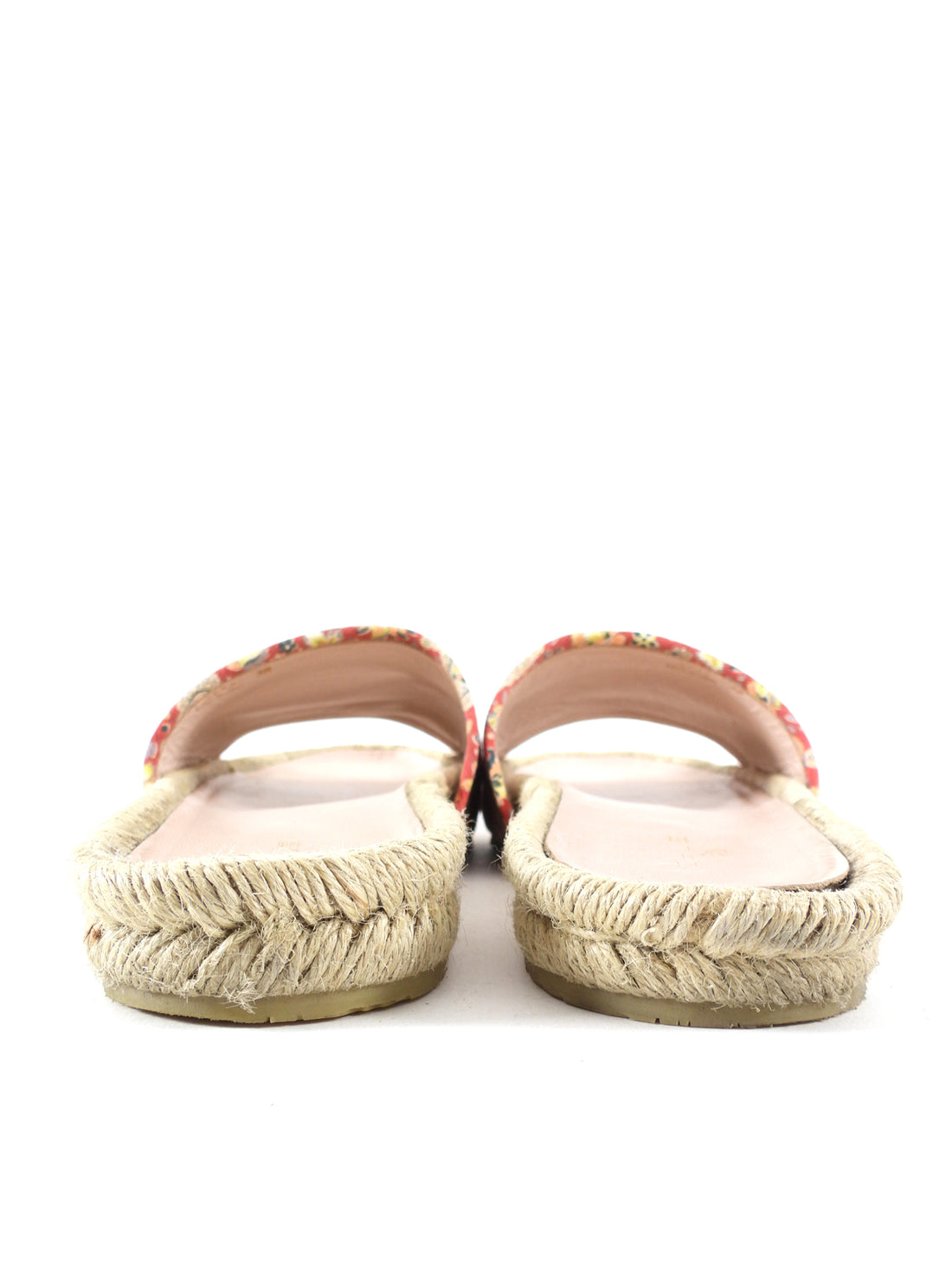 Etro Red Fabric Paisley Flat Espadrille Sandals - USA 8