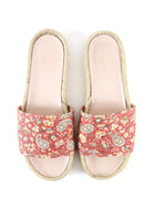 Etro Red Fabric Paisley Flat Espadrille Sandals - USA 8