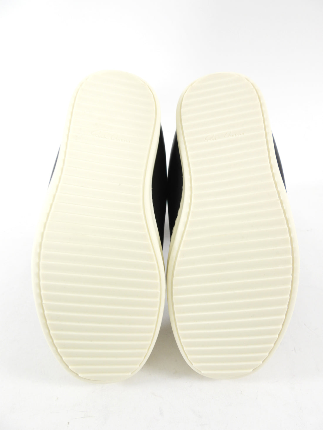 Rick Owens SS26 Black/Milk Leather Jumbolace Sneakers - 36
