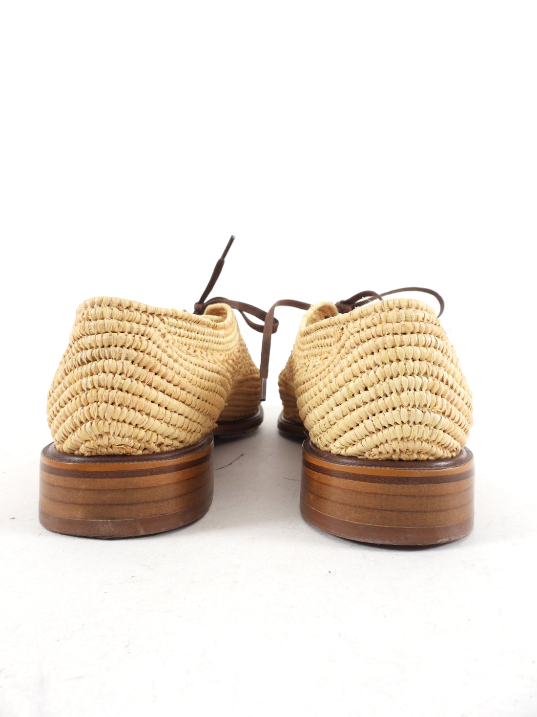 Robert Clergerie Raffia Woven Oxfords EU38