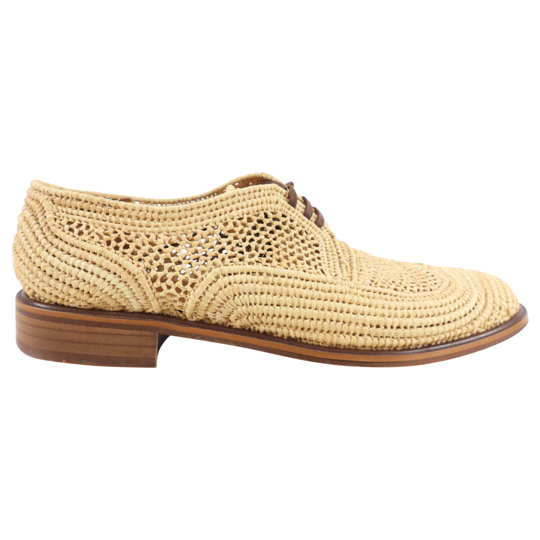 Robert Clergerie Raffia Woven Oxfords EU38 - Main Image