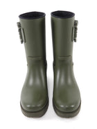 Roger Vivier Green Tempete Viv Strass Crystal Rubber Rain Boots - 38 (Fits 7)