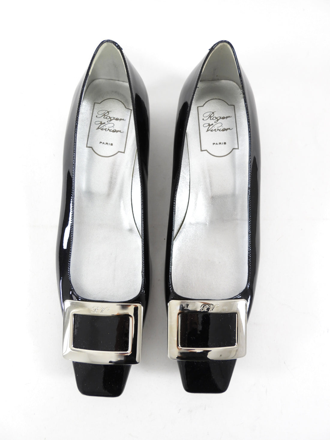 Roger Vivier Black Patent Belle Pumps - 39.5