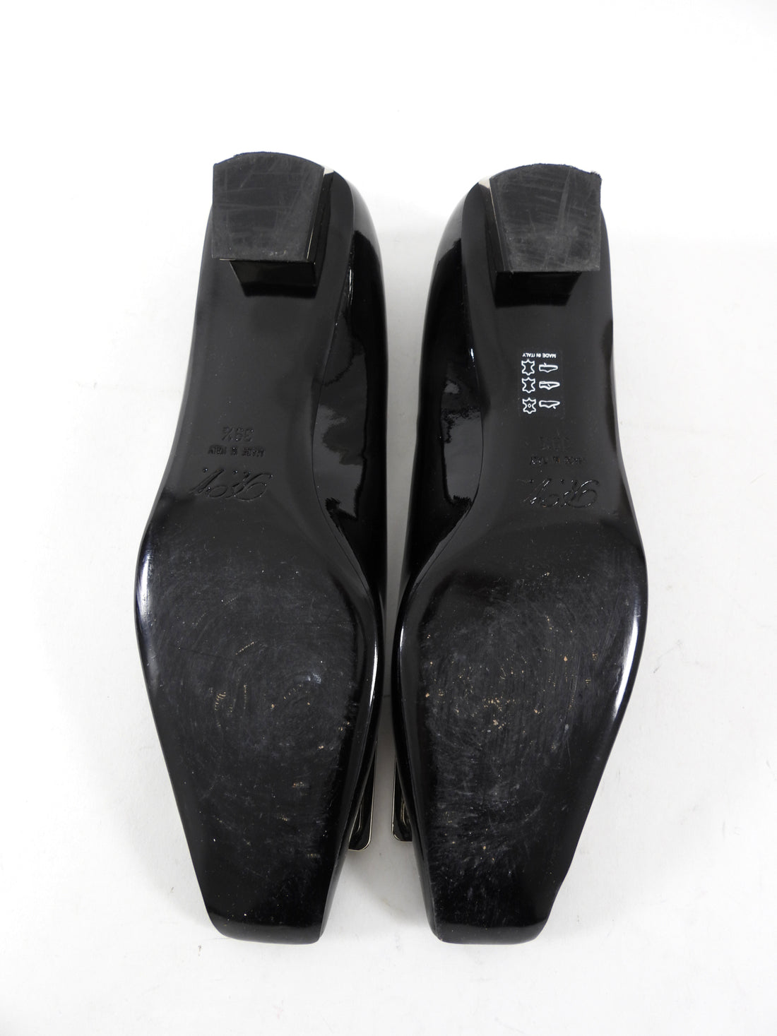 Roger Vivier Black Patent Belle Pumps - 39.5