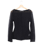 Rohe Black Mesh Long Sleeve Top - 38 / S