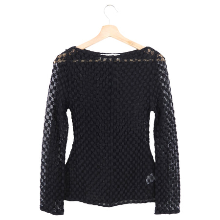 Rohe Black Mesh Long Sleeve Top - 38 / S