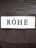 Rohe Brown Brown Leather Snap High Neck Jacket - 34
