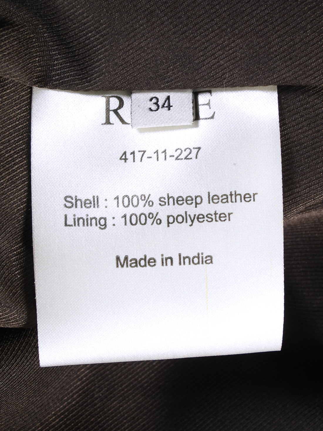 Rohe Brown Brown Leather Snap High Neck Jacket - 34