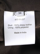 Rohe Brown Brown Leather Snap High Neck Jacket - 34
