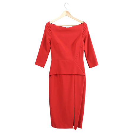 Roland Mouret Red Long Dress - IT42 / USA 6