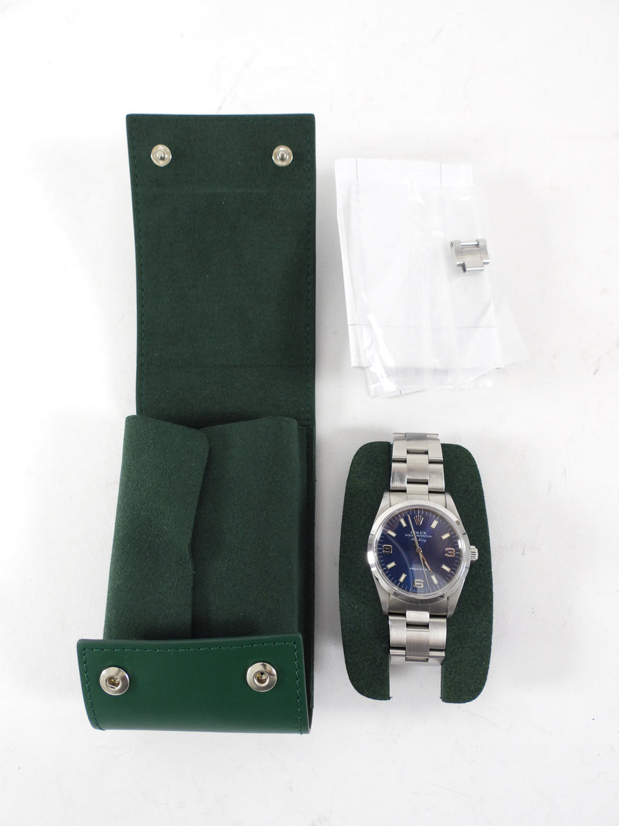Rolex Air King 34mm Stainless Blue Dial Wrist Watch