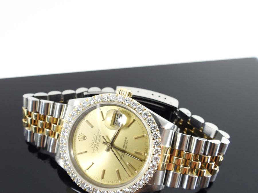 Rolex Vintage 1987 Two-Tone Diamond Bezel Datejust 36mm Watch