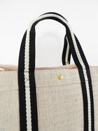 Rue de Verneuil Beige Tweed Canvas Large Tote Bag