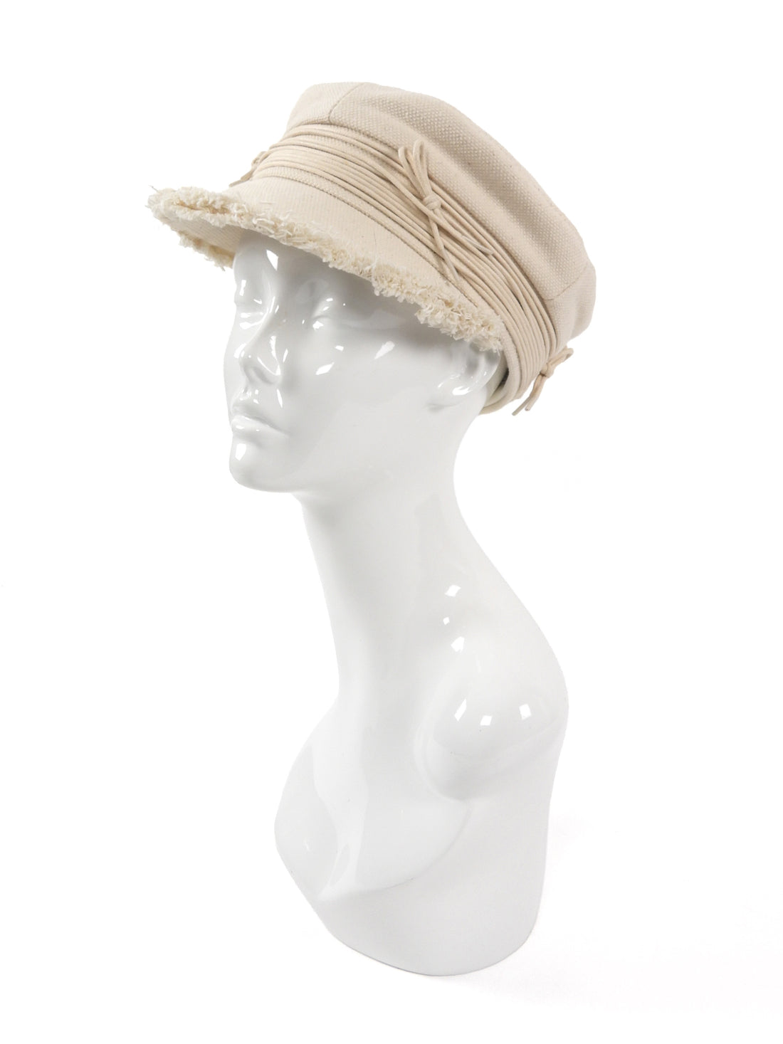 Ruslan Baginskiy Light Beige Cotton Baker Newsboy Cap S